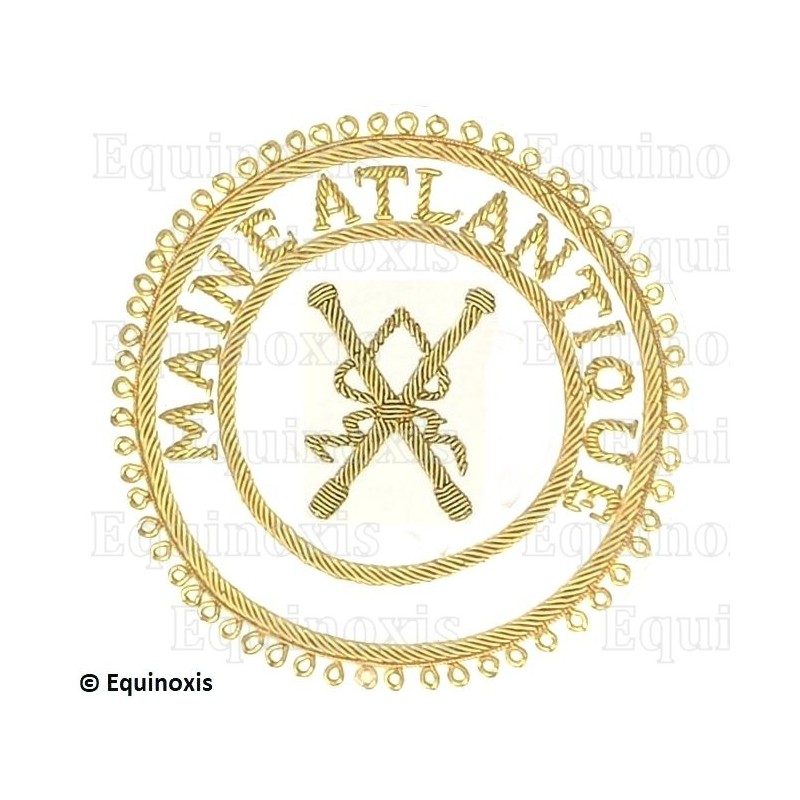 Badge / Macaron GLNF – Grande tenue provinciale – Grand Directeur des Cérémonies – Maine Atlantique – Brodé main